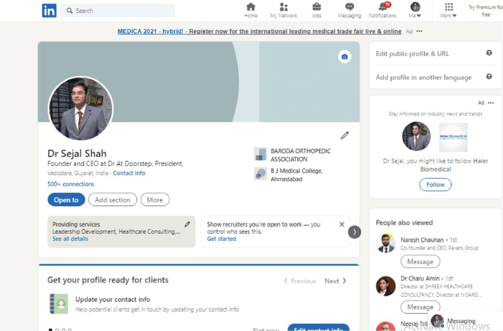 Dr_Door Step_linkedin_optimization